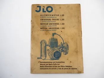 ILO L60 Allzweck Motor für Holder Landtechnik Betriebsanleitung Ersatzteilliste