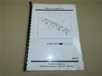 IMA LA Rocca Exklusiv 5200H Bedienungsanleitung Wartung Montage 1996