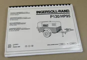 Ingersoll Rand P130/HP95 Operation Maintenance Manual with Parts Catalogue 1997
