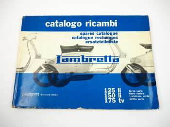 Innocenti Lambretta 125 150 Li 175Tv Ersatzteilliste Catalogo ricambi 1962