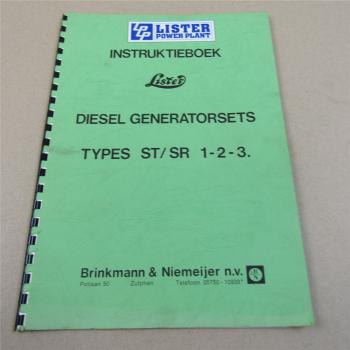 Instruktieboek Lister ST SR 1 2 3 Diesel Generator SCA 117 219 225 320