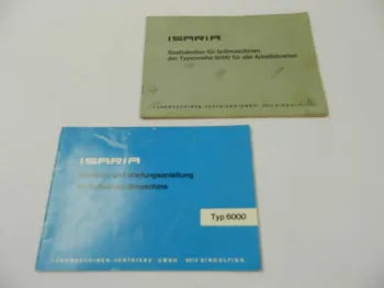 Isaria 6000 Aufsattel Drillmaschine Betriebsanleitung Saattabellen 1969