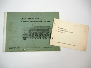 Isaria 6000 Drillmaschine Ersatzteilliste Ersatzteilkatalog ca. 1970