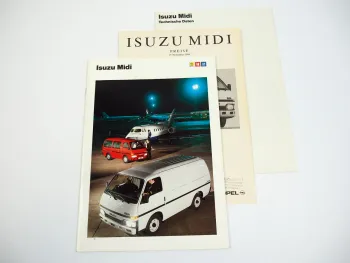 Isuzu Midi Kleinbus Kombi Kastenwagen Prospekt Technische Daten 1990er Jahre