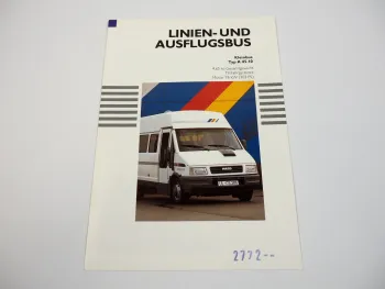 Iveco A45.10 TurboDaily Linienbus Kleinbus 4,65 t 19 Sitze Prospekt 1980er Jahre