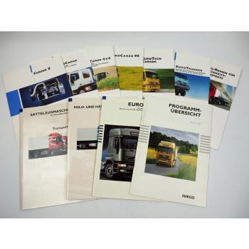 Iveco Eurocargo Eurotech Eurostar Programmübersicht 11x Prospekt 1994 bis 1998