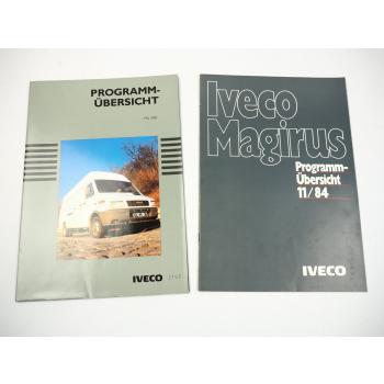 Iveco Magirus Daily Zeta M T P PA MK Programmübersicht 1984/90 2x Prospekt