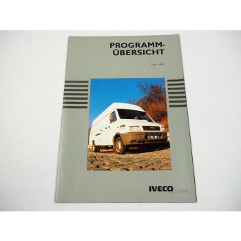 Iveco Magirus Daily Zeta M T P PA MK Programmübersicht 1990 Poster Prospekt