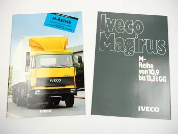 Iveco Magirus M Reihe 10,9 bis 17 t LKW 2x Prospekt 1984/88