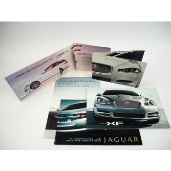 Jaguar XF 2.7 3.0 V6 4.2 V8 Prospekt Preisliste 2008 und Zugaben
