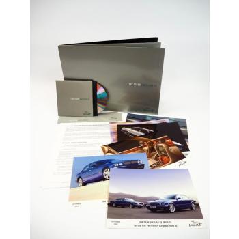 Jaguar XJ Einführung Pressemappe mit 6 Pressefotos und CD September 2002