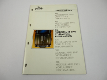Jaguar XJ6 3.2 MJ 1991 Technische Anleitung vorläufige Information Schaltplan