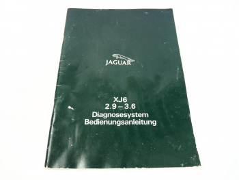 Jaguar XJ6 XJ40 2.9 - 3.6 JDS Diagnose System Bedienungsanleitung 1986