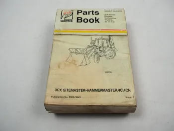 JCB 3CX Sitemaster Hammermaster 4C 4CN Excavator Loader Parts List Parts book