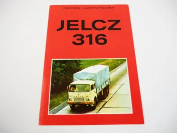 Jelcz 316 LKW Truck Prospekt Brochure 1970er Jahre