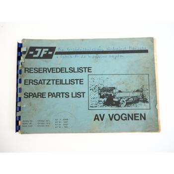 JF AV 3 35 40 50 Allzweckwagen Ersatzteilliste Spare Parts List 1975