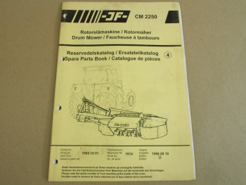 JF CM 2250 Rotormäher Ersatzteilkatalog Spare Parts List Book ab 1994