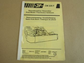 JF CM 225F Rotormäher Ersatzteilkatalog Spare Parts Book ab 2002