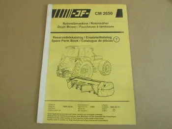 JF CM 2650 Rotormäher Ersatzteilkatalog Spare Parts Book ab 1994