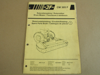 JF CM 305F Rotormäher Ersatzteilkatalog Spare Parts Book ab 2001