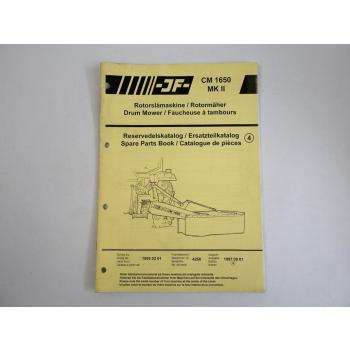 JF CM1650 MKII Rotormäher Ersatzteilkatalog Spare Parts Book 1997