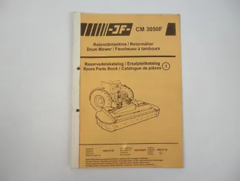 JF CM3050F Rotorrmäher Ersatzteilkatalog Spare Parts Book 1999