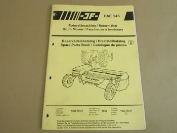 JF CMT 245 Rotormäher Ersatzteilliste Parts List Reservedelskatallog ab 1996
