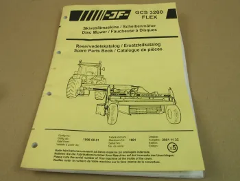 JF GCS 3200 FLEX Scheibenmäher Ersatzteilkatalog Spare Parts Book