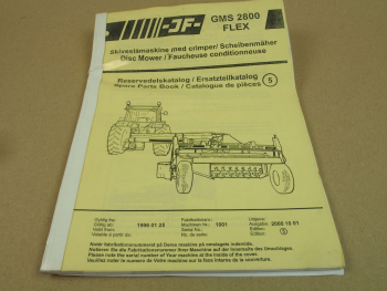 JF GMS 2800 FLEX Scheibenmäher Ersatzteilkatalog Spare Parts Book