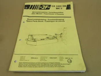 JF GX 2400 SM MK II Scheibenmäher Ersatzteilkatalog Spare Parts Book