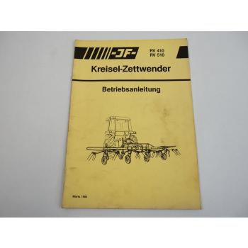 JF RV410 RV510 Kreisel Zettwender Betriebsanleitung Bedienung 1985