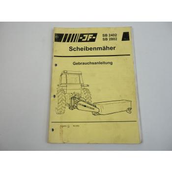 JF SB2402 SB2802 Scheibenmäher Betriebsanleitung Bedienungsanleitung 2002
