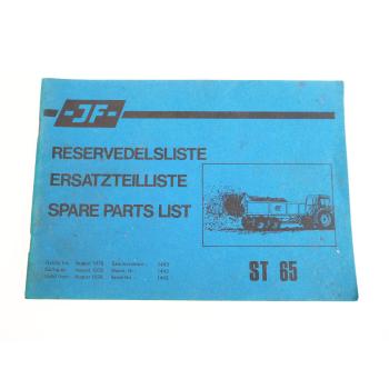 JF ST65 Miststreuer Anhänger Ersatzteilliste Spare Parts List 1976