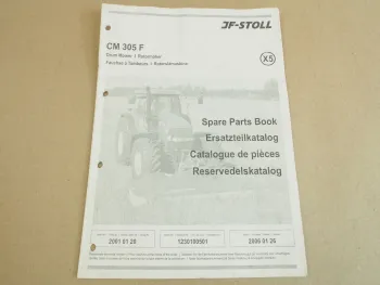 JF Stoll CM 305F Rotormäher Ersatzteilliste Parts List Reservedelskatalog 2001