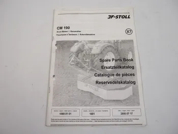 JF Stoll CM190 Rotormäher Ersatzteilliste Spare Parts List 1998