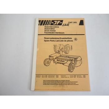 JF Stoll CMT245 Rotormäher Ersatzteilliste Spare Parts List 1987