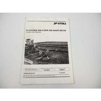 JF Stoll R 370 420-4 460 DS 420-4 AS Schwader Rake Ersatzteilliste Parts List