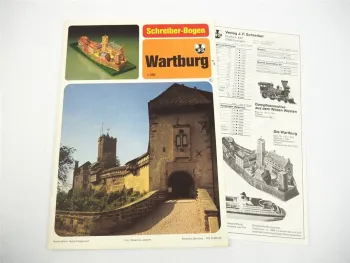 JFS Schreiber Verlag Esslingen Modellbau Bogen Wartburg Eisenach 1980er Jahre