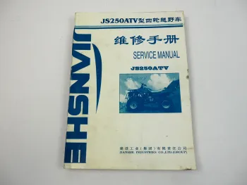 Jianshe JS250AVT Quad Service Manual Werkstatthandbuch 2002
