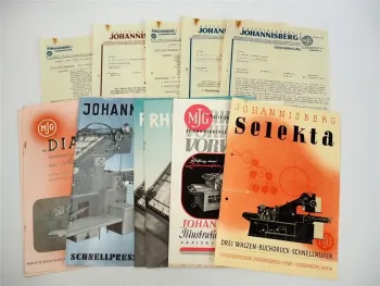 Johannisberg Geisenheim Druckmaschinen Druckerei Prospekte Anschreiben 1940/50er