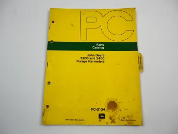 John Deere 3200 3400 Feldhäcksler Ersatzteilliste Forage Harvester Parts Catalog