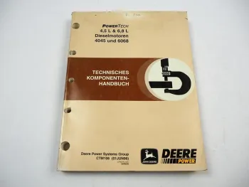 John Deere 4,5l 6,8l 4045 6068 Motor Werkstatthandbuch Reparaturanleitung 1996