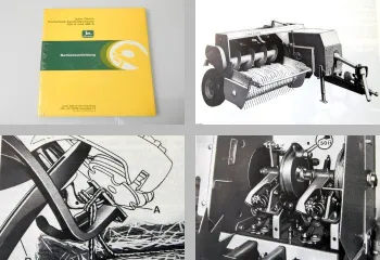 John Deere 456A 466A Sammelpresse Betriebsanleitung Schmierung Wartung Pflege