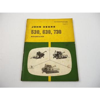 John Deere 530 630 730 Mähdrescher Betriebsanleitung Bedienungsanleitung