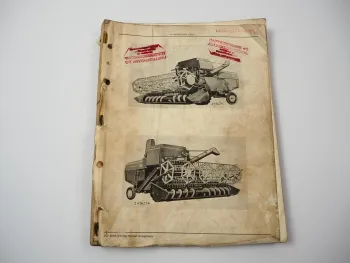 John Deere 730 Mähdrescher Ersatzteilliste Ersatzteilkatalog 1969