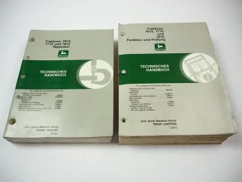 John Deere 7610 7710 7810 Reparaturanleitung & Prüfung Werkstatthandbuch 1998