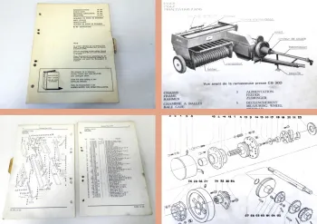 John Deere CB300 Ersatzteilkatalog Presse Ramasseuse Catalogue de Pieces 1968