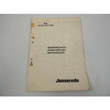 Jonsereds EB 310-501 S E T NAS Ladekran Ersatzteilliste Parts Book 1977/78