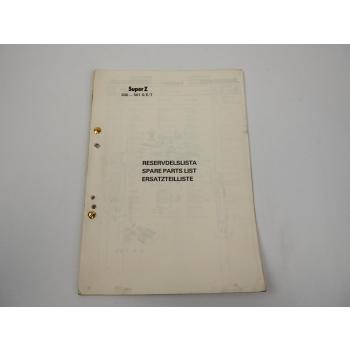 Jonsereds Super Z 300-501 S E T Ladekran Ersatzteilliste Parts Book 1975