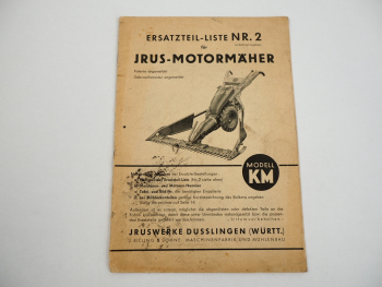 JRUS KM Motormäher Ersatzteilliste Nr. 2